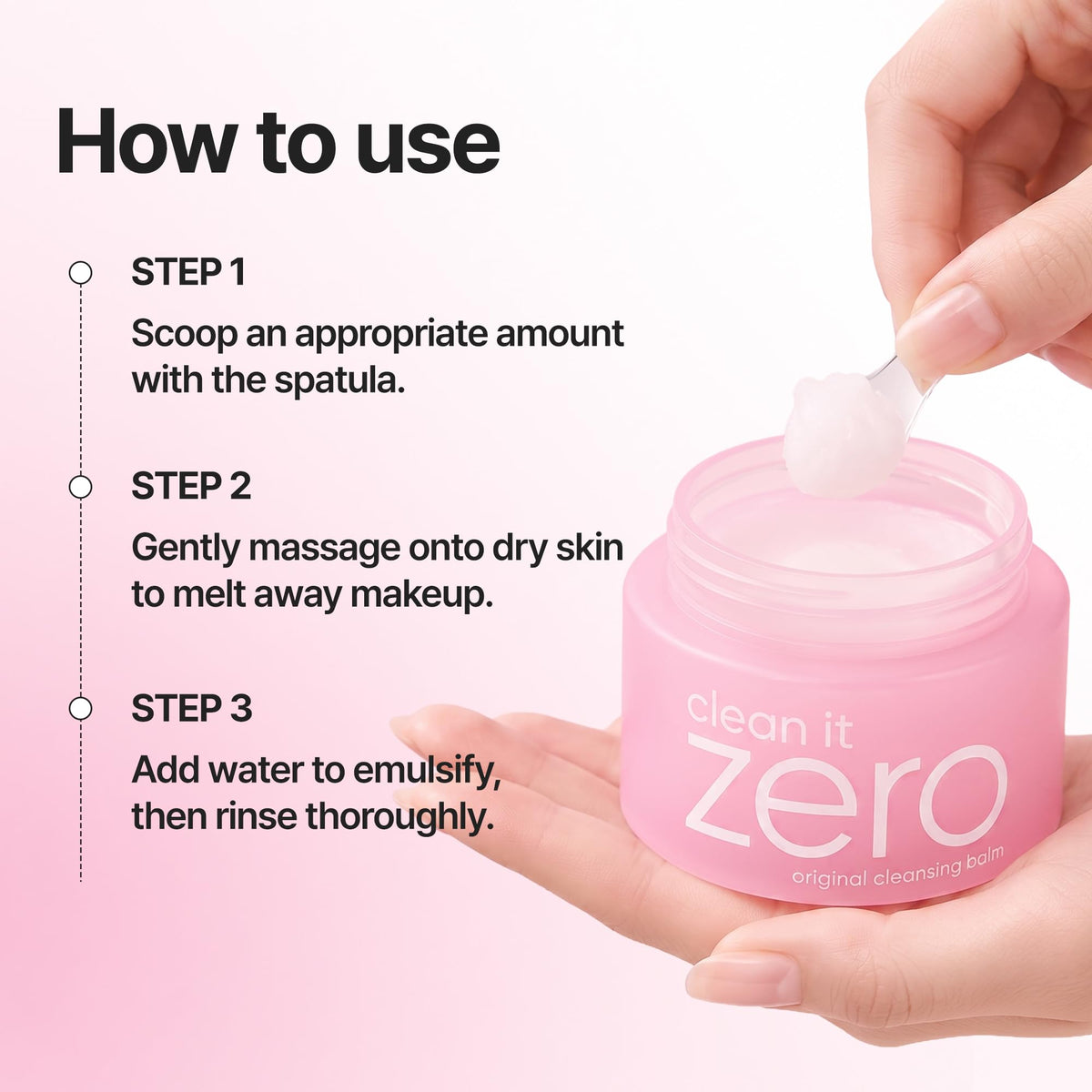 BANILA CO flatlay skincare routine with cleansing balm to show double-cleanse workflow