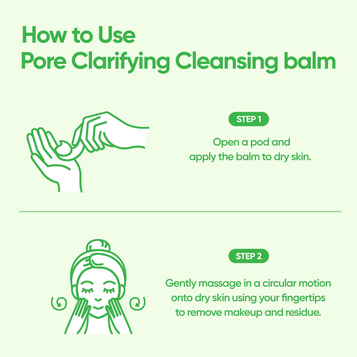 BANILA CO balm being massaged on a dry face showing effective makeup removal
