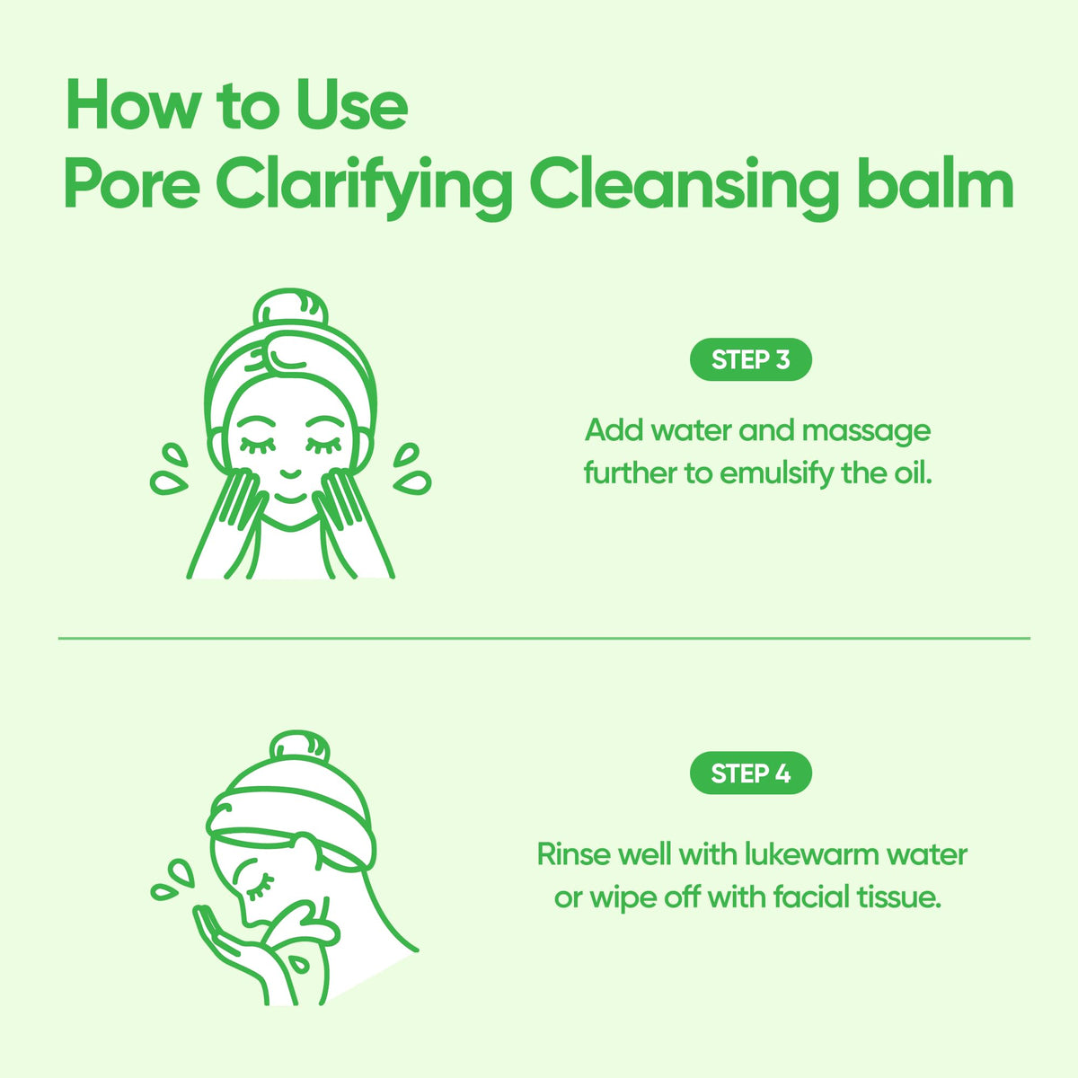 BANILA CO balm emulsified with water showing easy rinse-off benefit