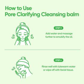 BANILA CO balm emulsified with water showing easy rinse-off benefit
