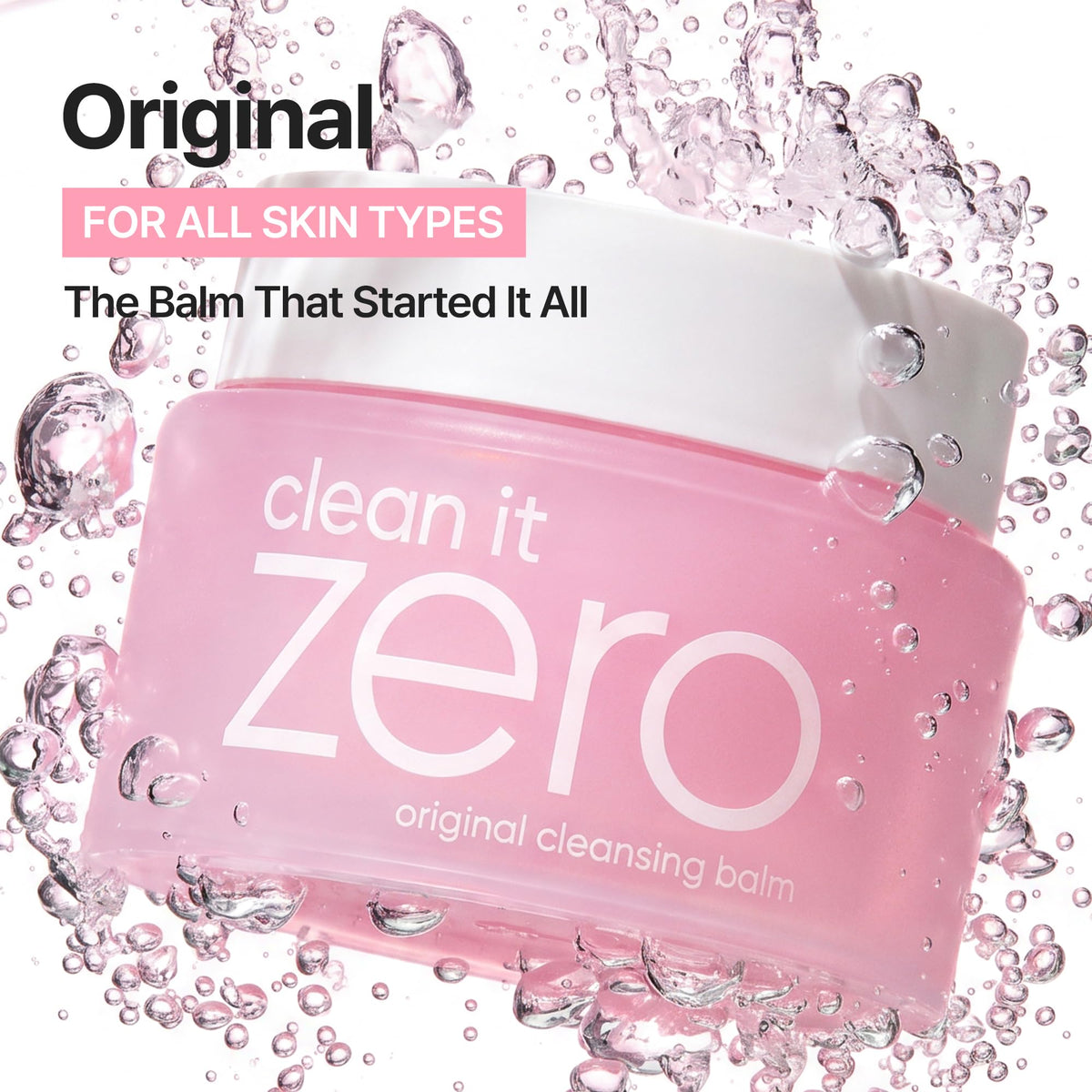 BANILA CO sherbet texture close-up showing buttery balm melting for easy makeup removal