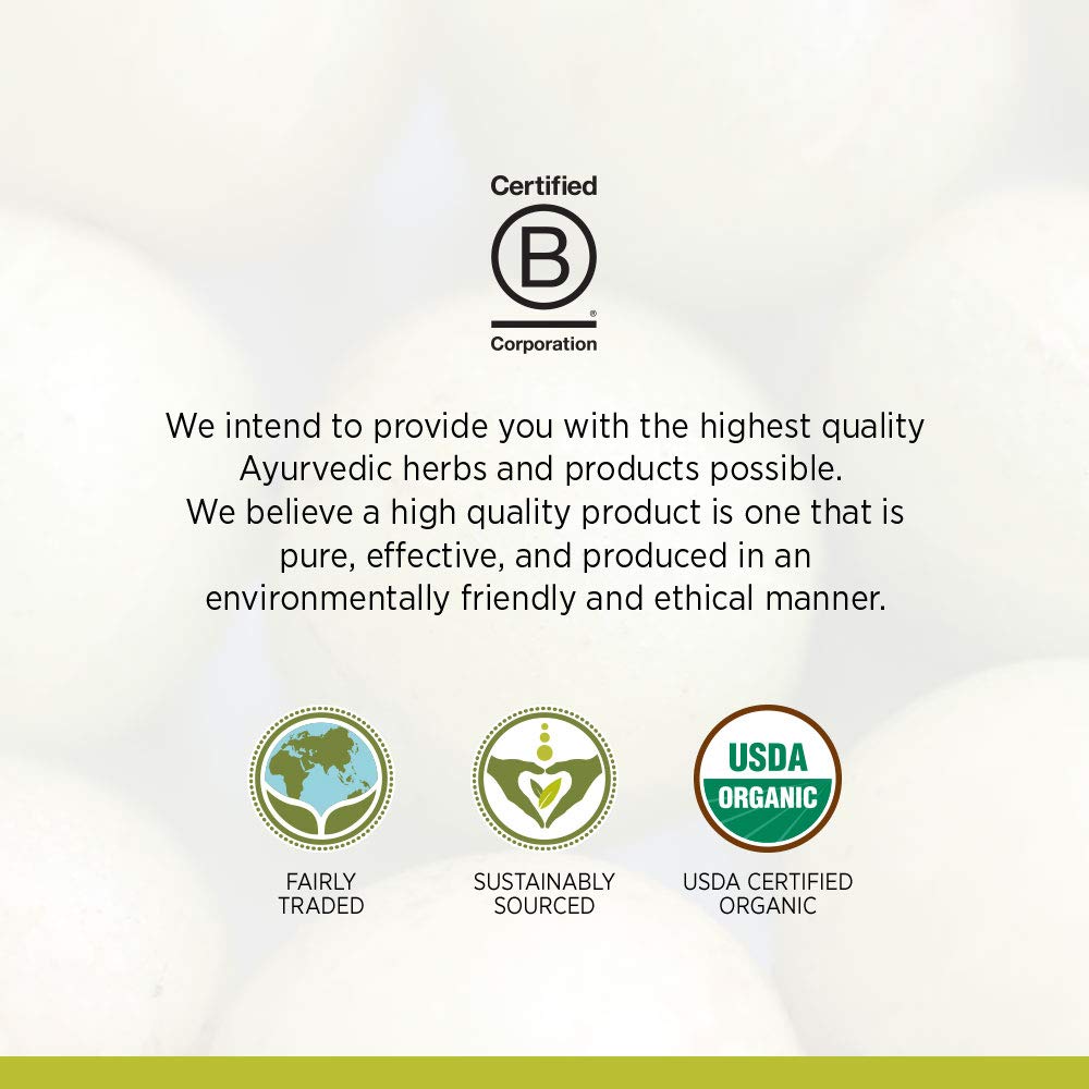 Banyan Botanicals label and certifications display showing trusted organic standards