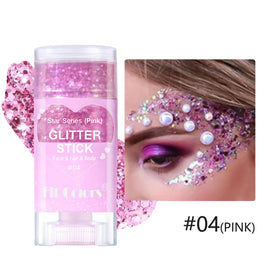 Baorder glitter stick close-up texture showing gel shine and chunky sequins for bold sparkle