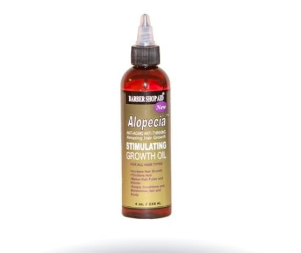 Barber Shop Aid front bottle shot showing label and 4 oz size, clear benefits for daily care
