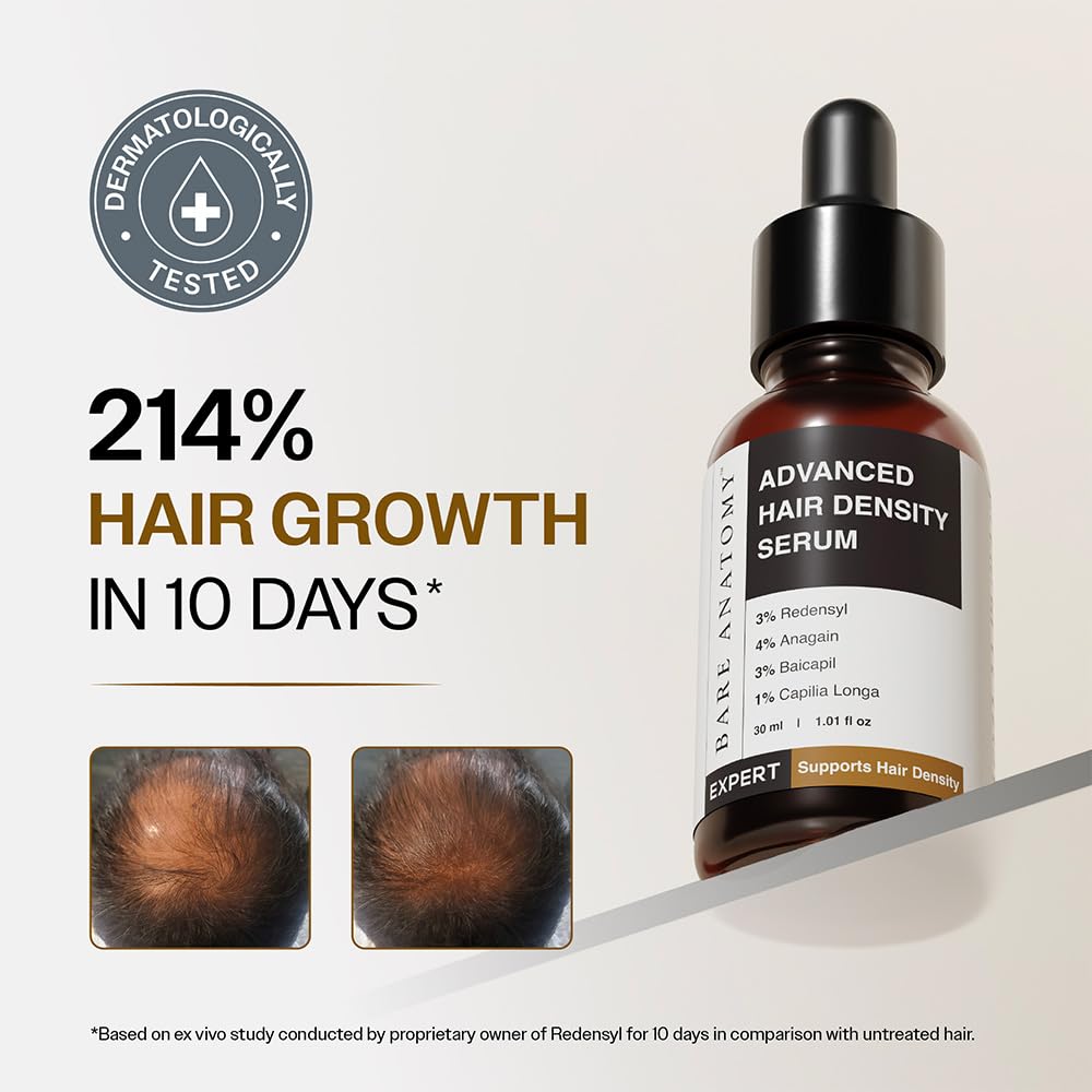 Bare Anatomy dropper dispensing clear serum highlighting lightweight texture