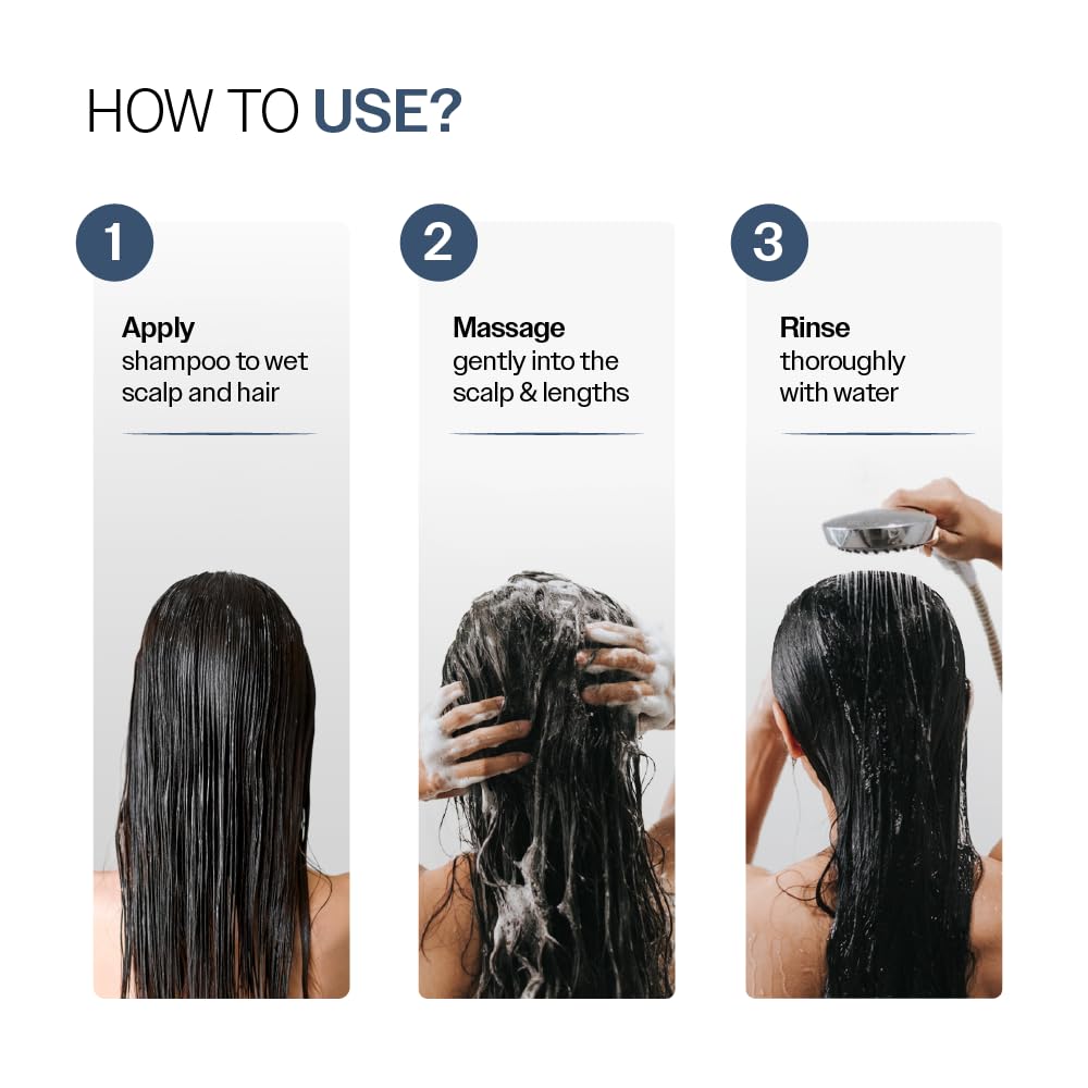 Bare Anatomy in-shower use showing lather on hair for reduced breakage