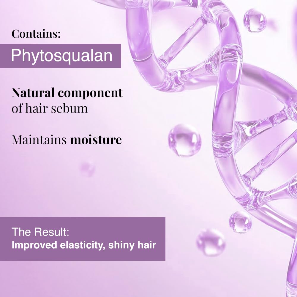 Bare Anatomy serum being smoothed onto hair mid-lengths reducing frizz