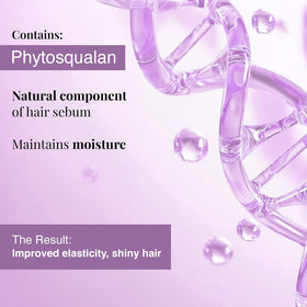 Bare Anatomy serum being smoothed onto hair mid-lengths reducing frizz