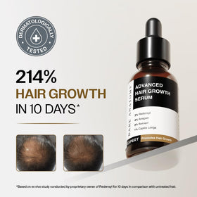 Bare Anatomy serum on scalp texture demonstrating fast absorption for non-greasy comfort