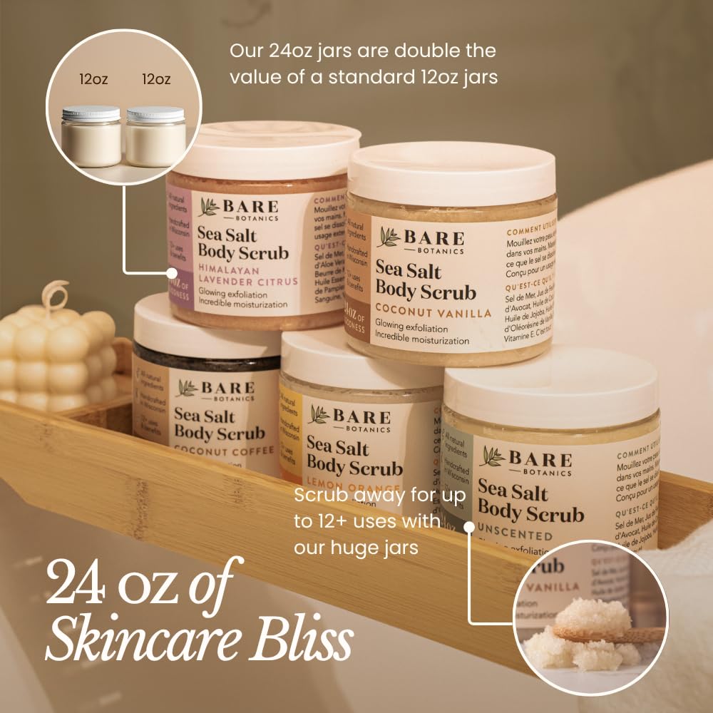 Bare Botanics 24oz jar held in hand showing size and lasting value
