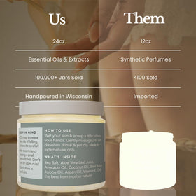 Bare Botanics applied on forearm in shower demonstrating safe use