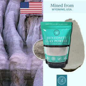 Bare Essentials Living clay in a tub as bath soak in relaxing setting benefit