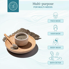 Bare Essentials Living powder texture close-up showing fine-milled clay for smooth mixes