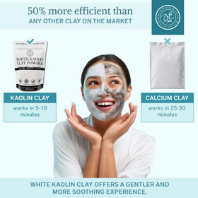Bare Essentials Living white clay blended into soap mixture for color