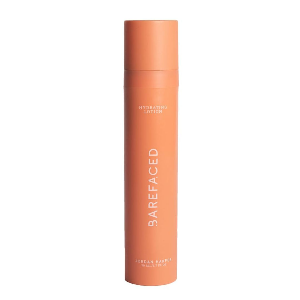 Barefaced front packaging showing the 1.7 fl oz hydrating lotion and branding for clear identification and shelf appeal