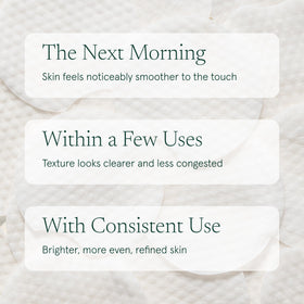 Barefaced saturated pad detail highlighting pre-soaked treatment