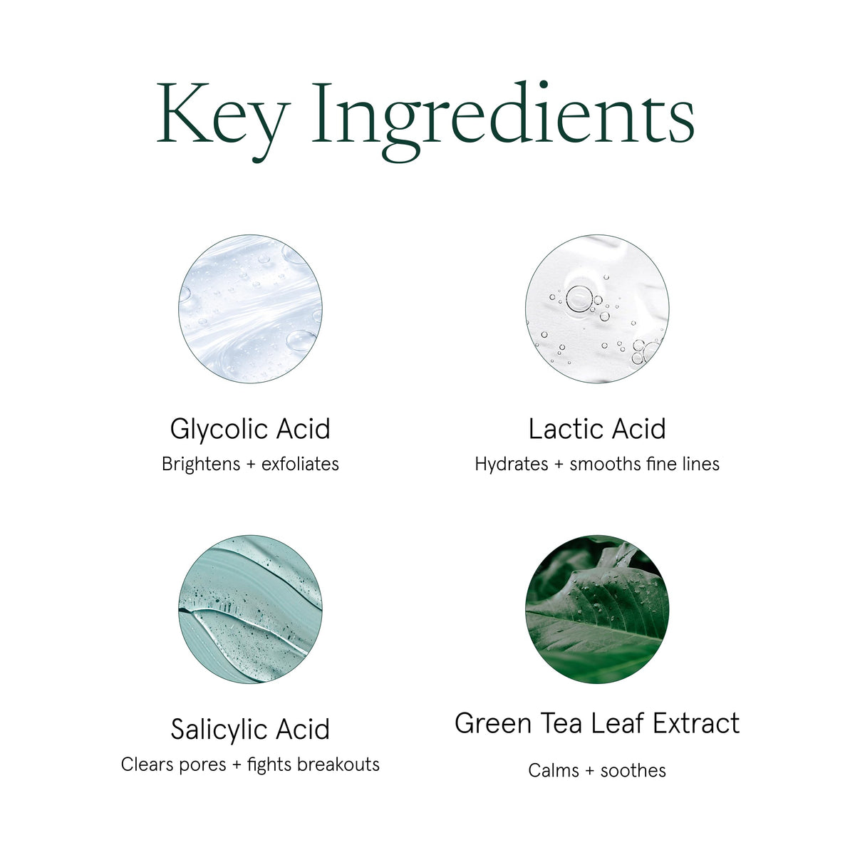 Barefaced ingredients label detail highlighting acids and calming additives for safe exfoliation