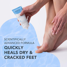 Barefoot Scientist cream texture close-up highlighting rich, fast-absorbing formula benefit