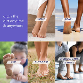 Barefoot Scientist wipe scrubbing foot sole removing dirt for refreshed feel