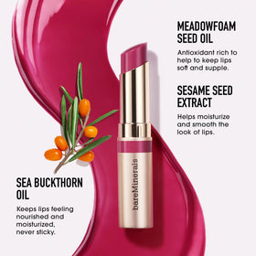 bareMinerals Affection ingredients display with oils highlighting nourishing hydration benefit