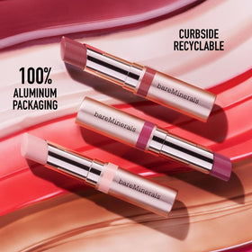 bareMinerals Affection lifestyle in hand showing size and on-the-go moisturize benefit