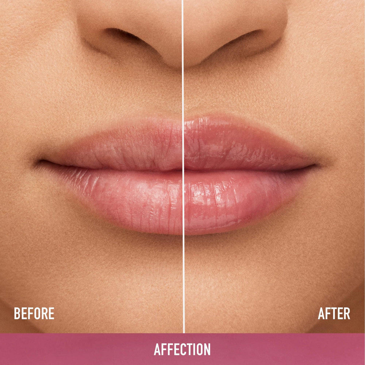 bareMinerals Affection close-up texture showing glossy, non-sticky finish benefit