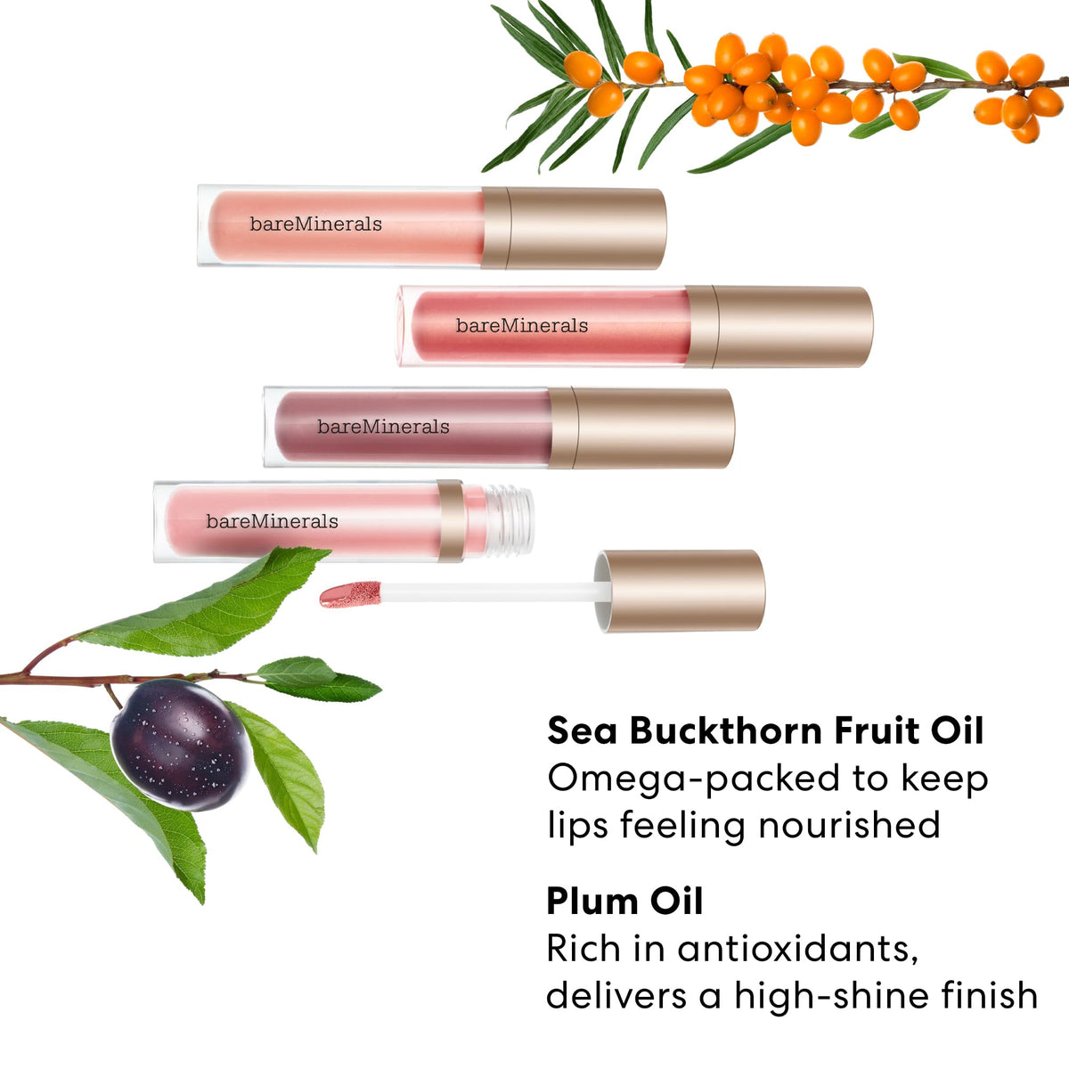 bareMinerals applicator tip demonstrating precise application and glossy coverage