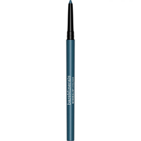 bareMinerals aquamarine eyeliner front packaging shows sleek retractable tube and color