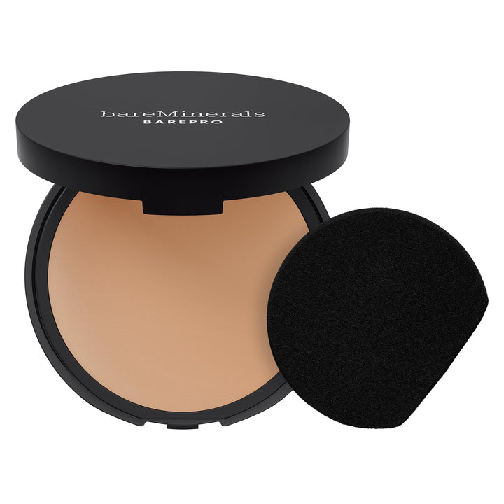 bareMinerals compact front view showing matte finish and easy storage benefit