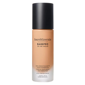 bareMinerals barePro front bottle showing product design and brand benefits