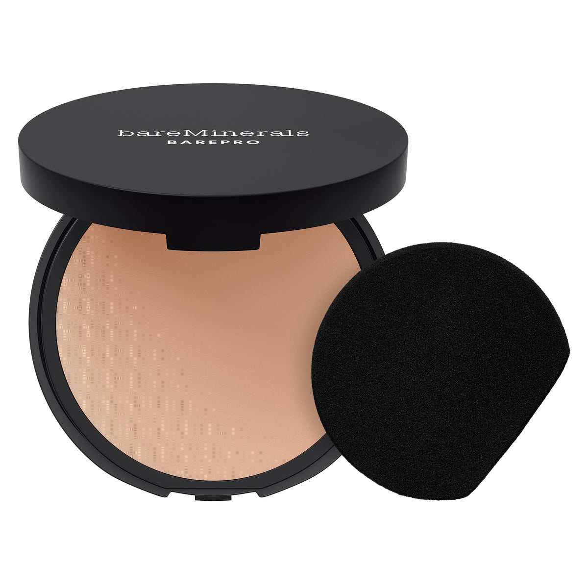 bareMinerals Barepro compact front view showing sleek packaging and travel benefit