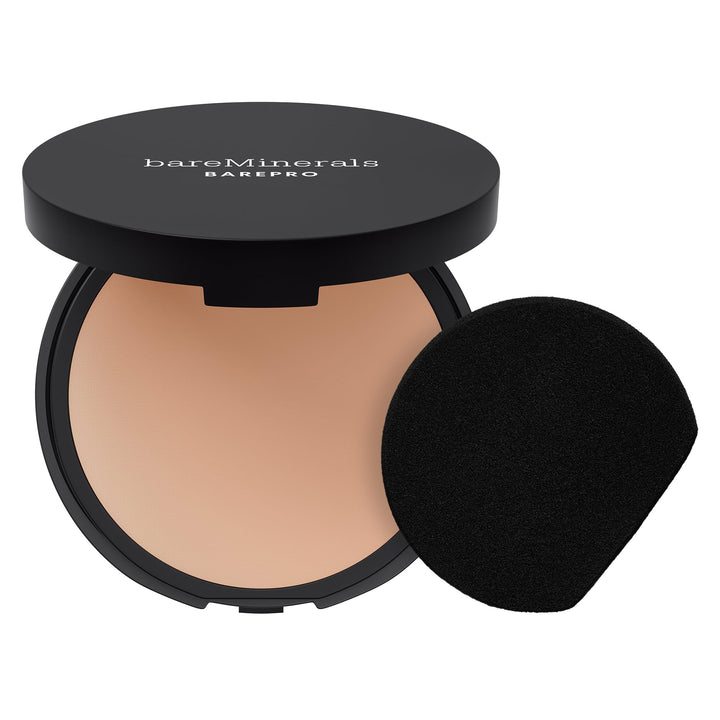 bareMinerals Barepro compact front view showing sleek packaging and travel benefit