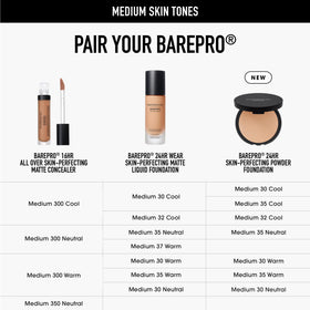 bareMinerals packaging label highlighting clean ingredients and benefits