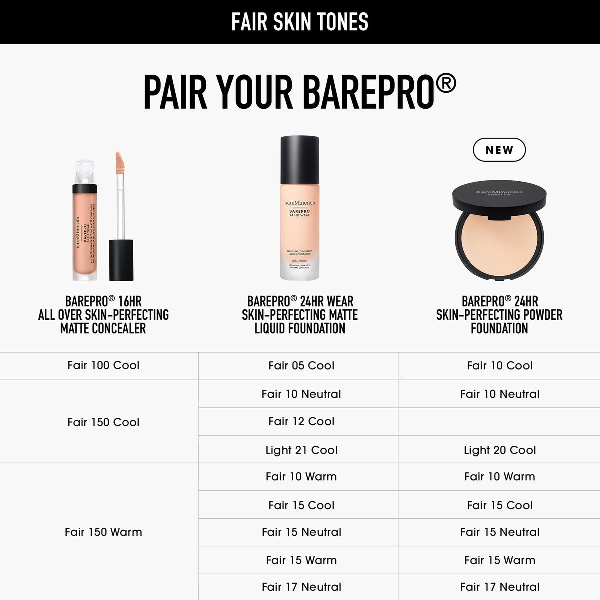 bareMinerals label close-up listing vegan and free-from ingredient benefits