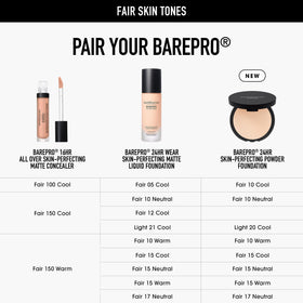 bareMinerals label close-up listing vegan and free-from ingredient benefits