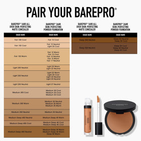 bareMinerals compact next to a coin to show scale and pocketable size
