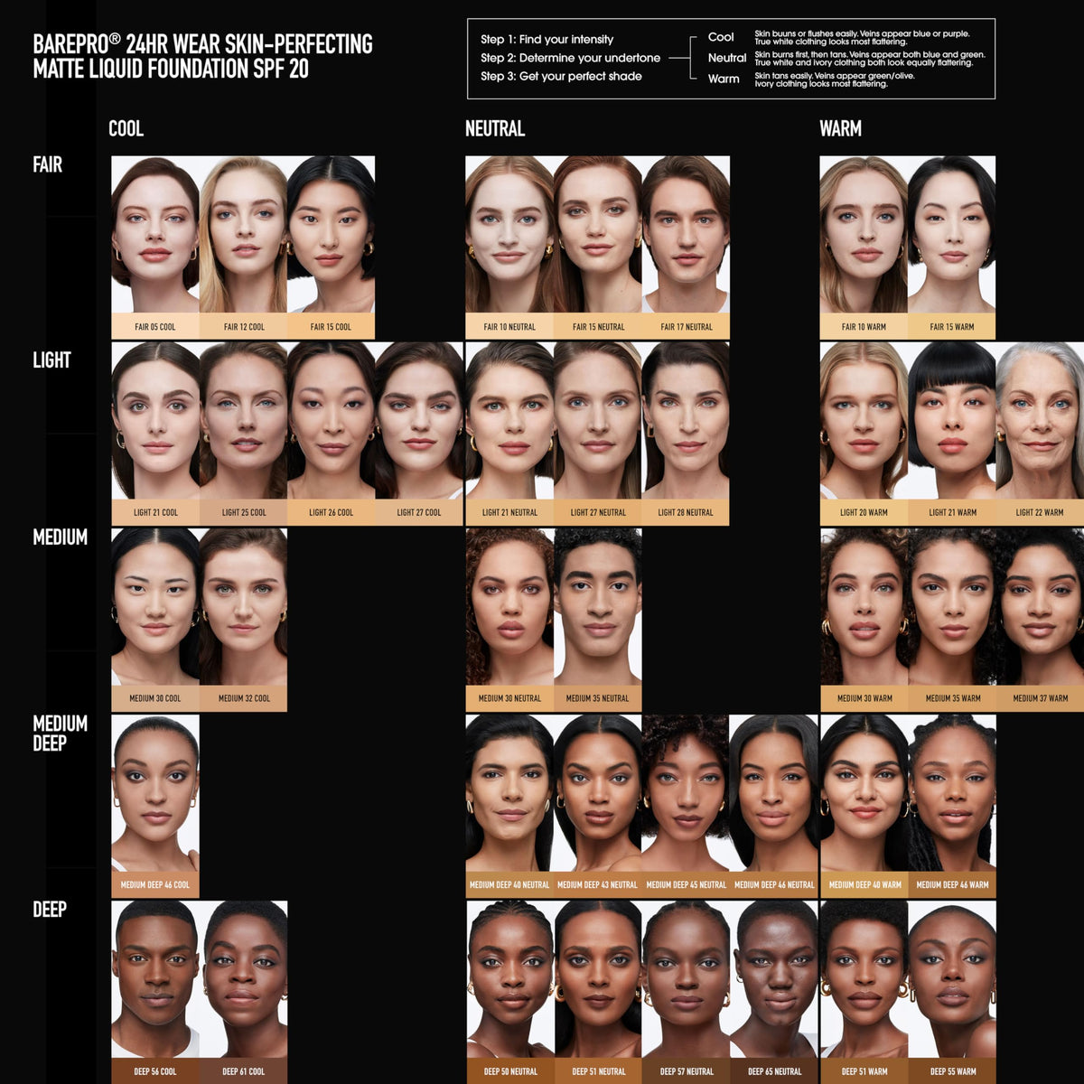 bareMinerals swatches on arm displaying 40-shade range matching benefit