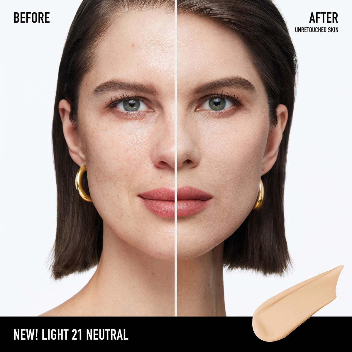 bareMinerals texture swatches demonstrating matte finish and blendability