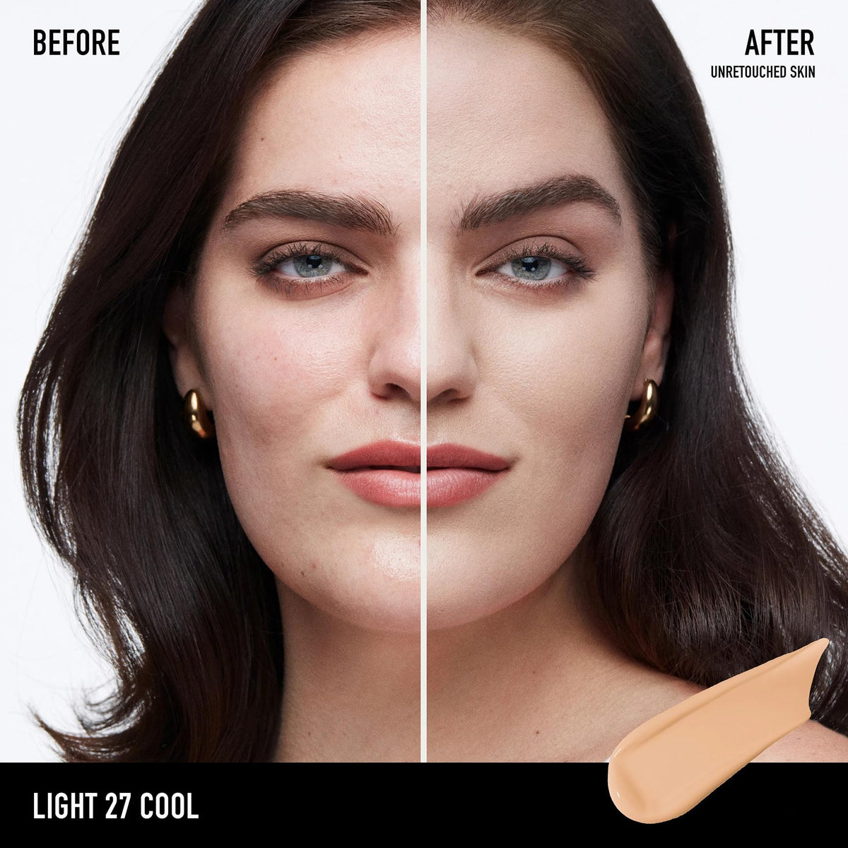 bareMinerals foundation texture close-up showing blendable, weightless finish