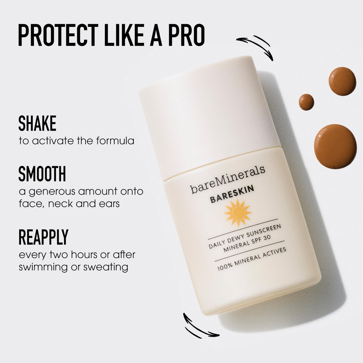 bareMinerals next to common items showing travel-friendly size benefit