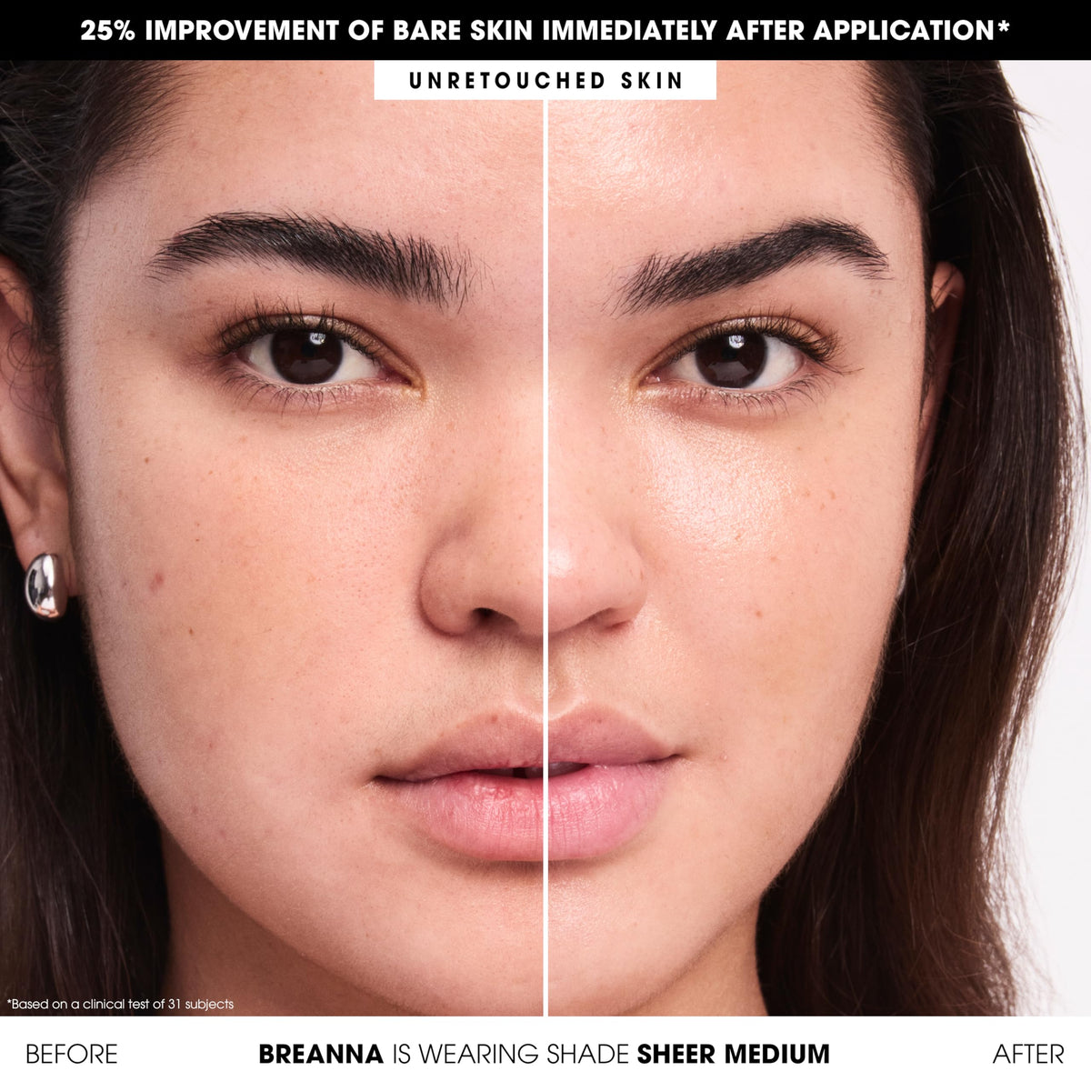 bareMinerals texture close-up demonstrating lightweight blendability benefit