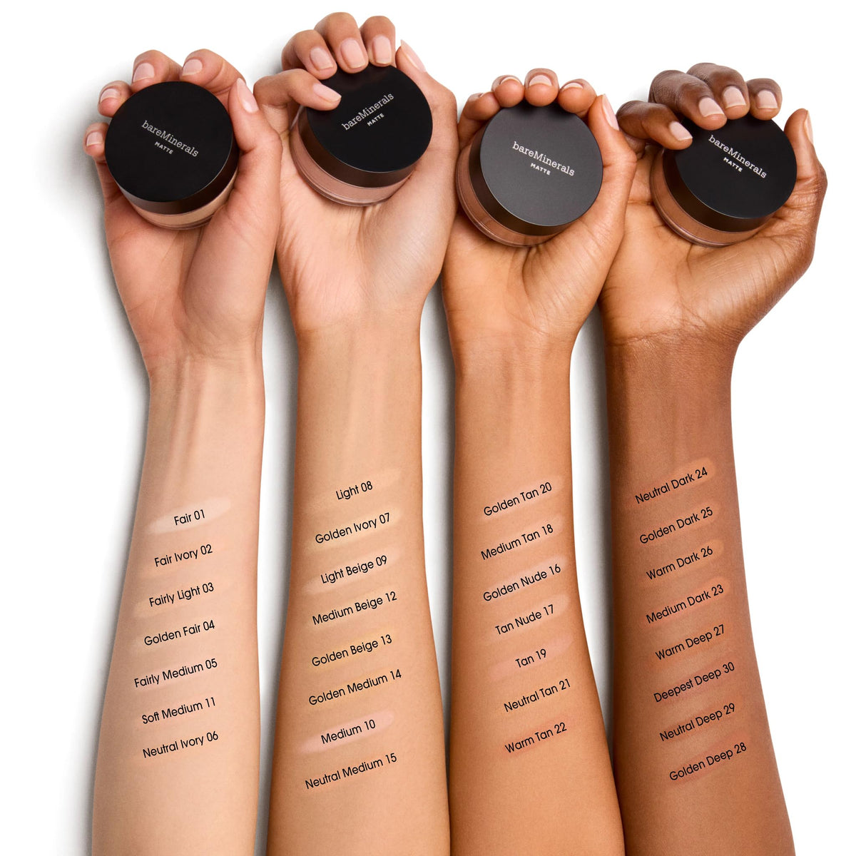 bareMinerals before and after example minimizing pores and improving texture benefit