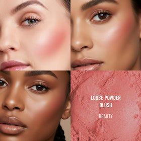 bareMinerals loose powder close-up revealing fine mineral texture for blendable color