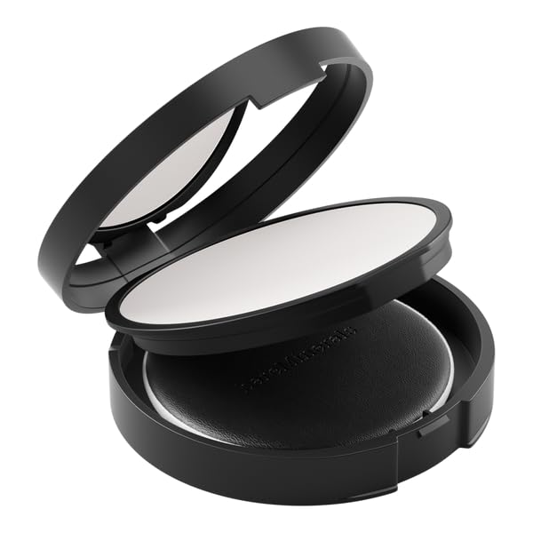 bareMinerals brush applying powder for an even, long-lasting makeup set