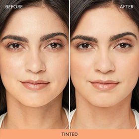 bareMinerals close-up of fine powder particles demonstrating lightweight coverage