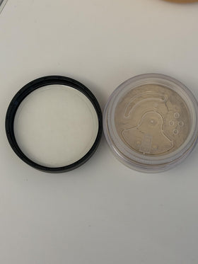bareMinerals close-up on skin showing matte finish and reduced shine