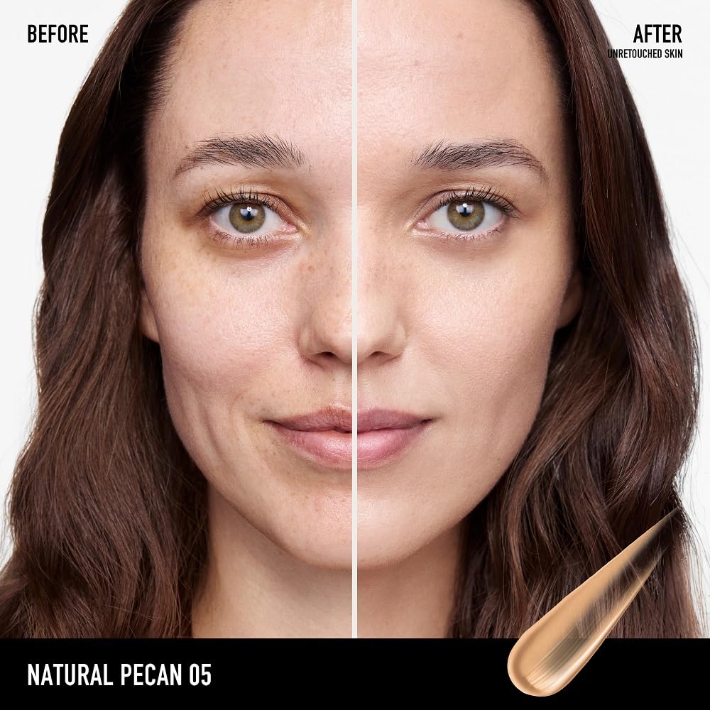 bareMinerals single drop of tinted moisturizer demonstrating blendable coverage