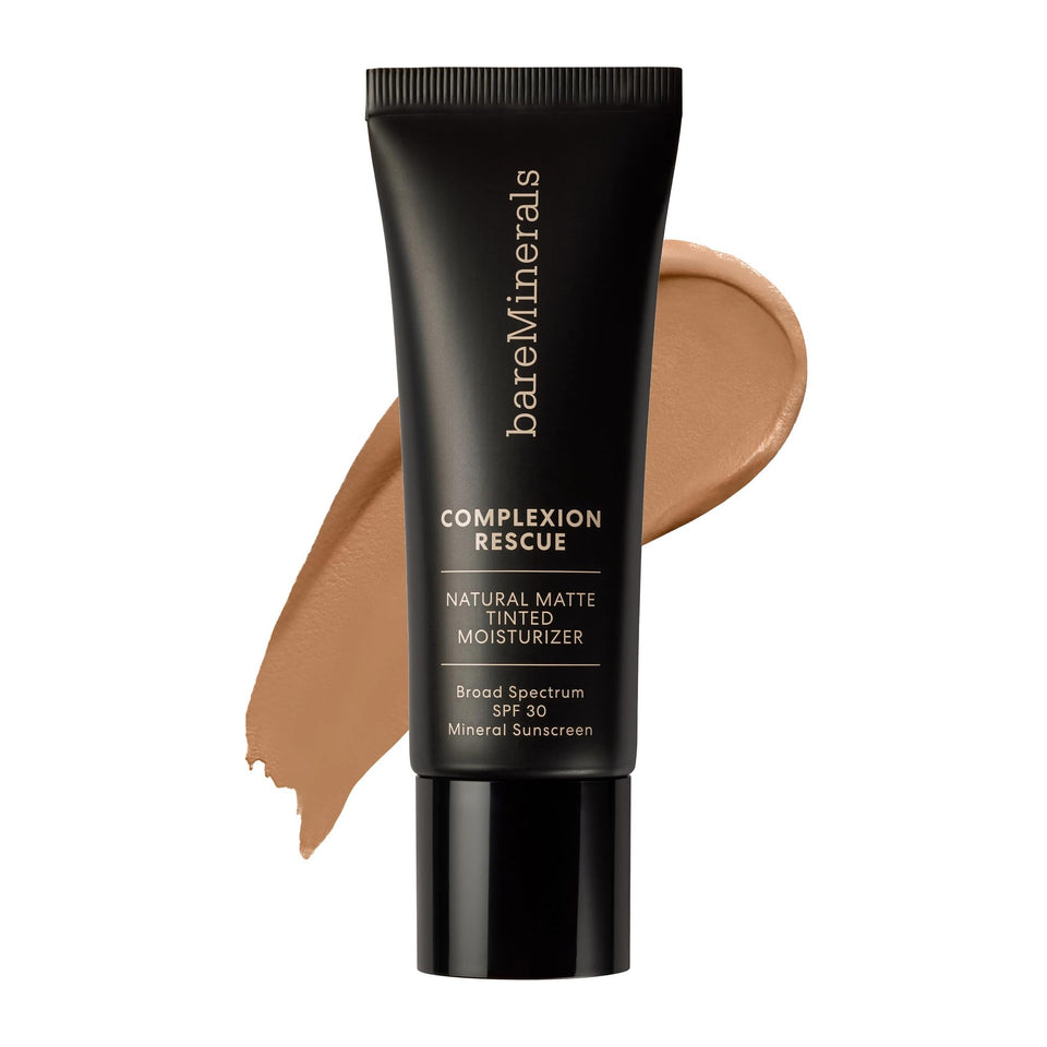 bareMinerals front packaging showing Desert 6.5 shade and matte finish benefit