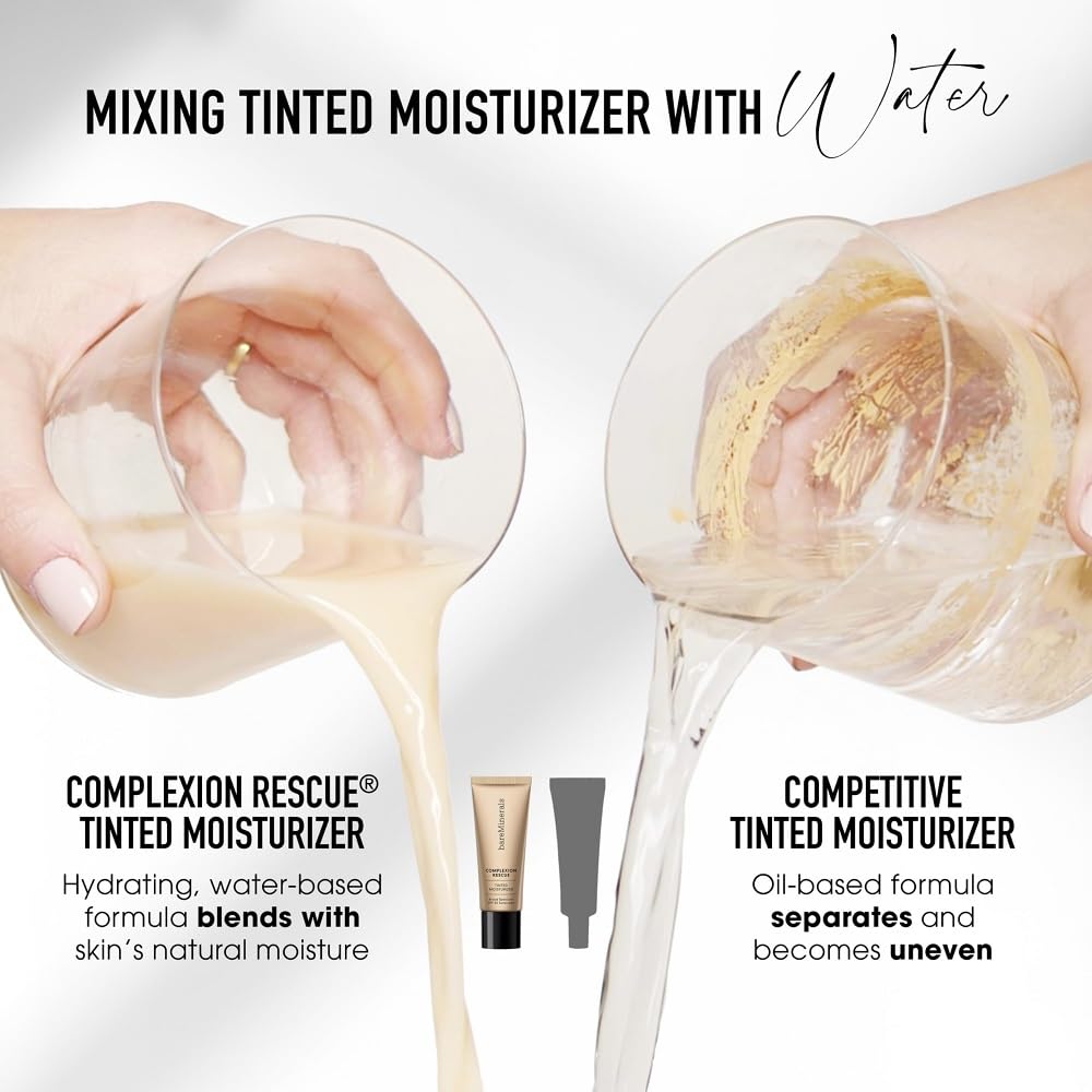 bareMinerals ingredient focus with squalane and hyaluronic acid, emphasizes hydration
