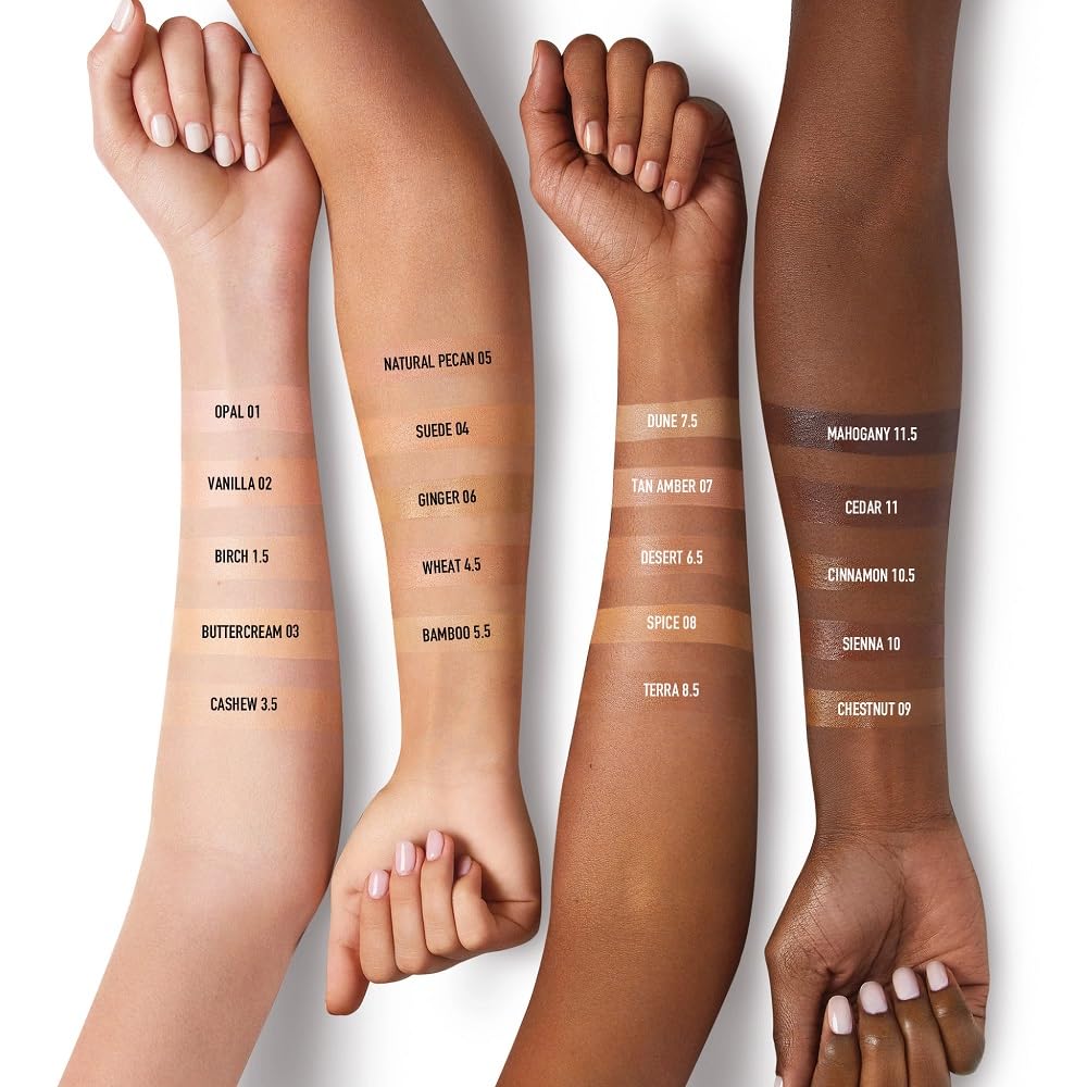 bareMinerals tube in travel pouch flatlay, ideal for travel convenience benefit